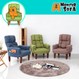 Monster sofa _ recliner fabric 1_seater 4 colors 15steps rec